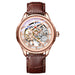 Automatic Mechanical  Leather Hollow Men's Watch Simple Waterproof - Dazpy