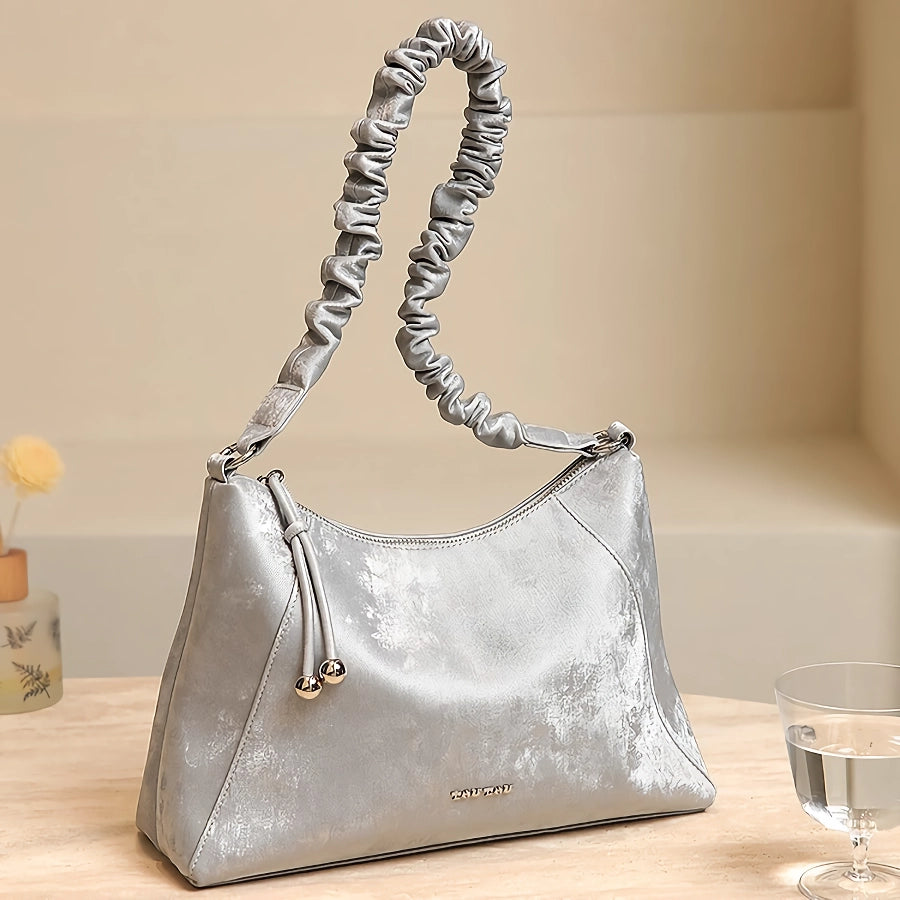 Bolso de hombro de PU de lujo para mujer: bolso bandolera de moda y para guardar cosméticos