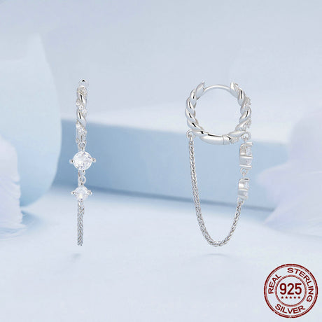 Platinum Plated Delicate Tassel Earrings For Women - Dazpy