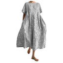 Vestido holgado de cuello redondo con estampado de efecto 3D para mujer