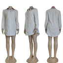 Women's Long-Sleeve Plaid Shirt Dress