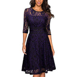 Women's Stitching Lace Slim Dress