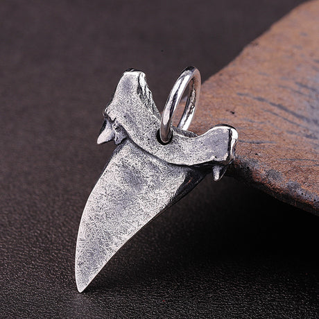 Personalized Thai Silver Necklace S925 Silver Jewelry Men's Hip Hop Shark Teeth Pendant - Dazpy