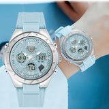 Men's Dual Display Waterproof Luminous Couple Sports Electronic Watch - Dazpy