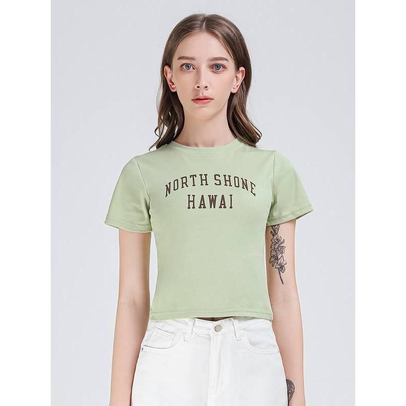 Camiseta ajustada con estampado de letras de High Street