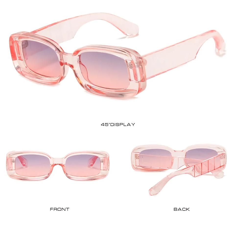 Stylische transparente Retro-Sonnenbrille aus Kunststoff