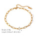 18K Gold Plated Stainless Steel Paper Clip Chain Anklet