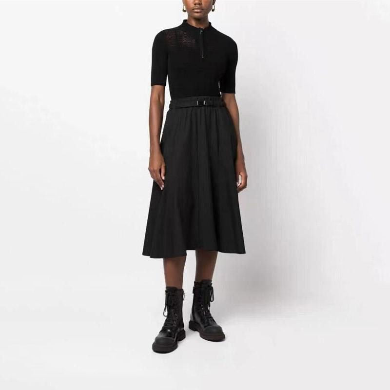 Elegant Wool Midi Skirt for Women