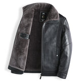 Plush Thick Leather Men's Free Care Jacket