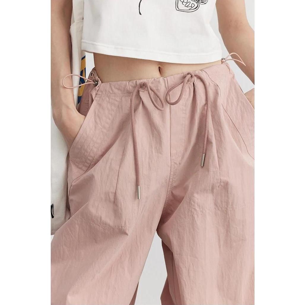 Pantalones de hip hop de pierna ancha para mujer