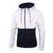 Color Block Zipper Cardigan Hooded Drawstring Casual Sweater