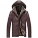 Men's Fashion Casual Zipper Slit Pocket Hooded Turn-down Collar Coat