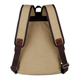 Canvas With Crazy Horse Leather Men's Backpack - Dazpy