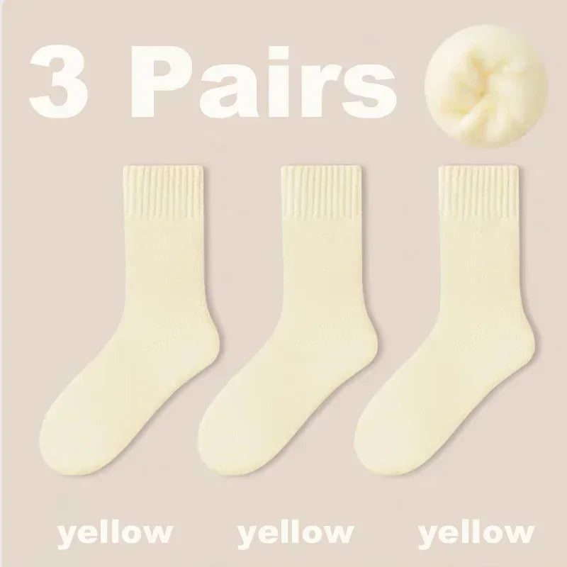 3 Paar gemütliche Wollsocken für Damen