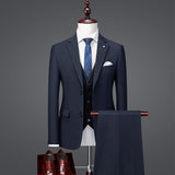 Handsome Slim Fit British Style Business Casual Suit Formal Attire