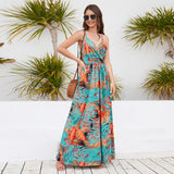 Elegant Bohemian Paisley Print Long Dress