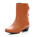 Botines de tacón bajo de poliuretano