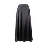 Elegant High Waist Satin Maxi Skirt for Women