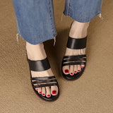 Sandalen aus Leder mit hohem Absatz