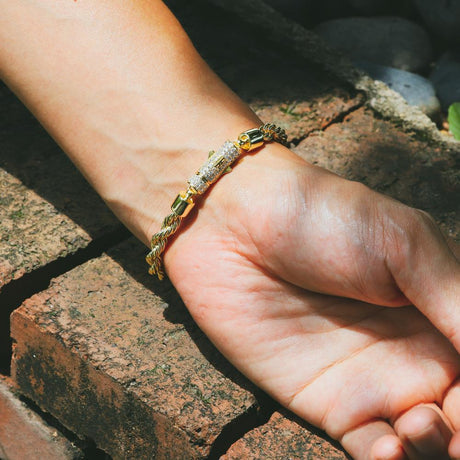 6mm Trendy Simple Gold Twist Chain Bracelet - Dazpy