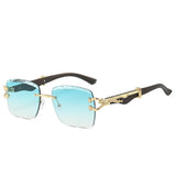 Luxury Rectangle Sunglasses with Gradient Lenses