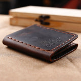 Tri-fold personalized retro wallet - Dazpy