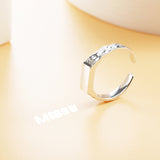 Men's And Women's Fashion All-matching Geometry Rectangle Couple Rings - Dazpy