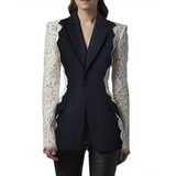 Women's Lace Patchwork Blazer