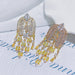 Fashion Court Teardrop Tassel Earrings - Dazpy