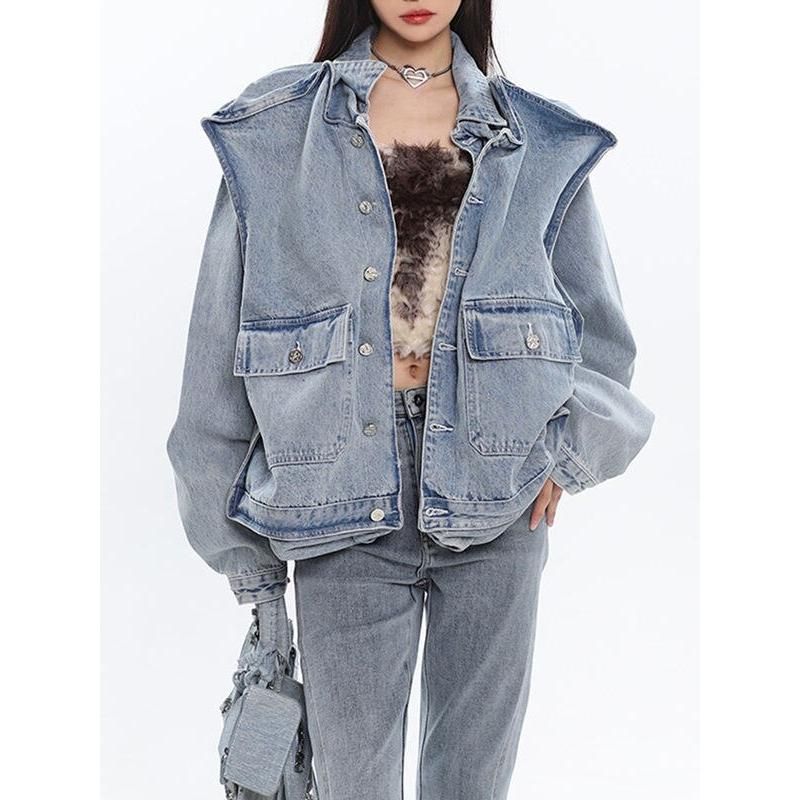 Casual Patchwork Denim Jacket