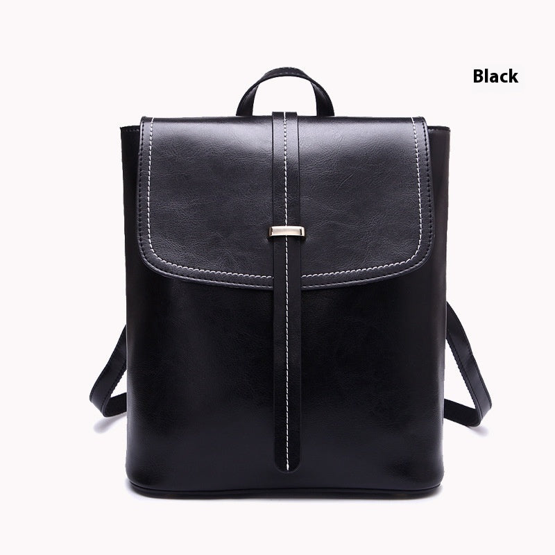 Women's Oil Wax Backpack Can Be Women's One Shoulder Handbag