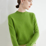 Luxurious Merino Wool Mock-Neck Pullover for Women