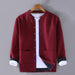 Men's Loose Velvet Thickened Cotton And Linen Casual Composite Jacket