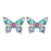 Sterling Silver Butterfly Earrings Female - Dazpy