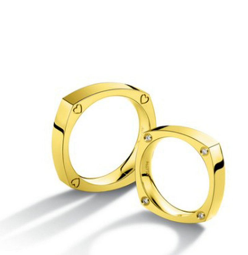 Couple Light Projection LOVE Simple Ring - Dazpy