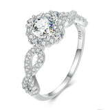 Fashion Platinum Plated Zircon Ring - Dazpy