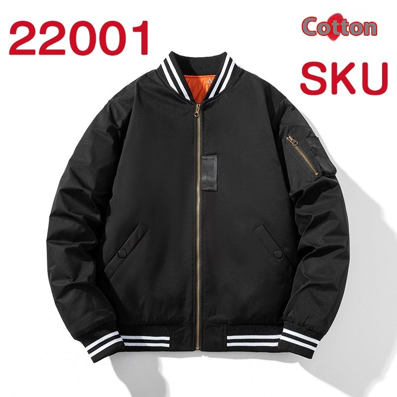 American Street Fashion Kapuzenjacke Volltonfarbe Druck Bestickte Baseballuniform