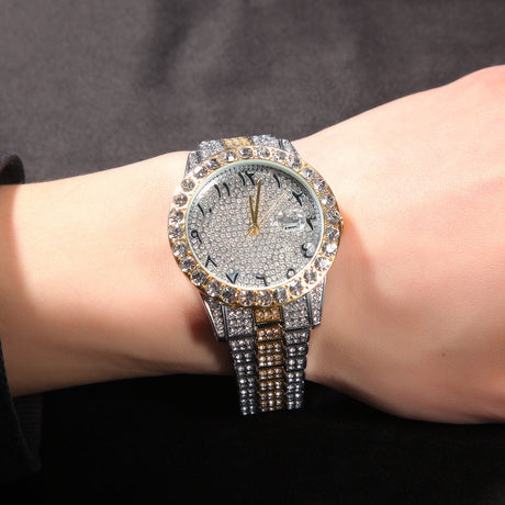 Full Diamond British Flower Body Digital Large Watch - Dazpy