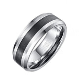 Surface Brushed Black Fashionable Men's Ring - Dazpy