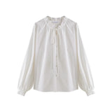 Elegant French Style Casual Puff Sleeve Shirt