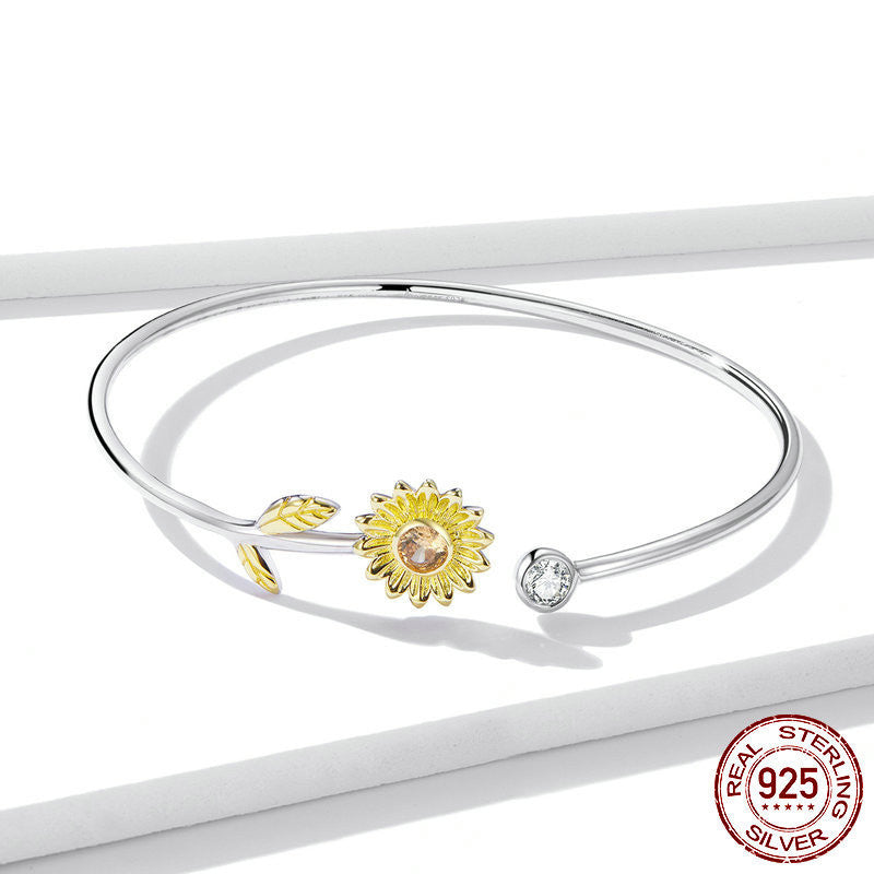 Bracelet Daisy Set With Zircon Flowers - Dazpy