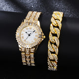 New Women's Suit Bracelet Fashion Exquisite With Diamond English Watch - Dazpy