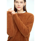 Loose Solid Round Neck Minimalist Sweater