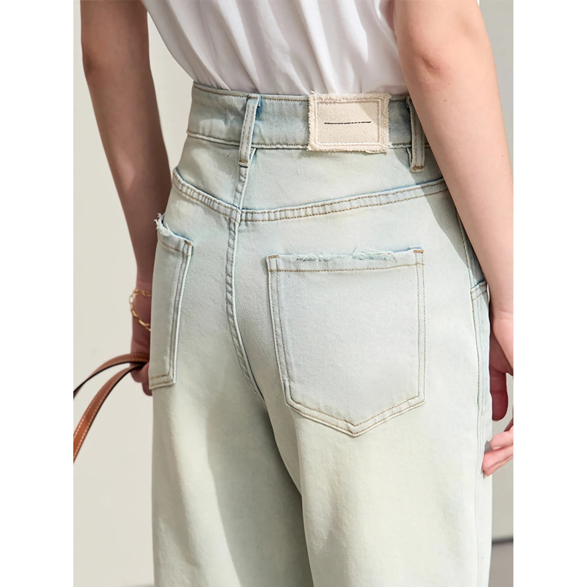 Trendy Vintage Jeanshose mit geradem Bein für Damen