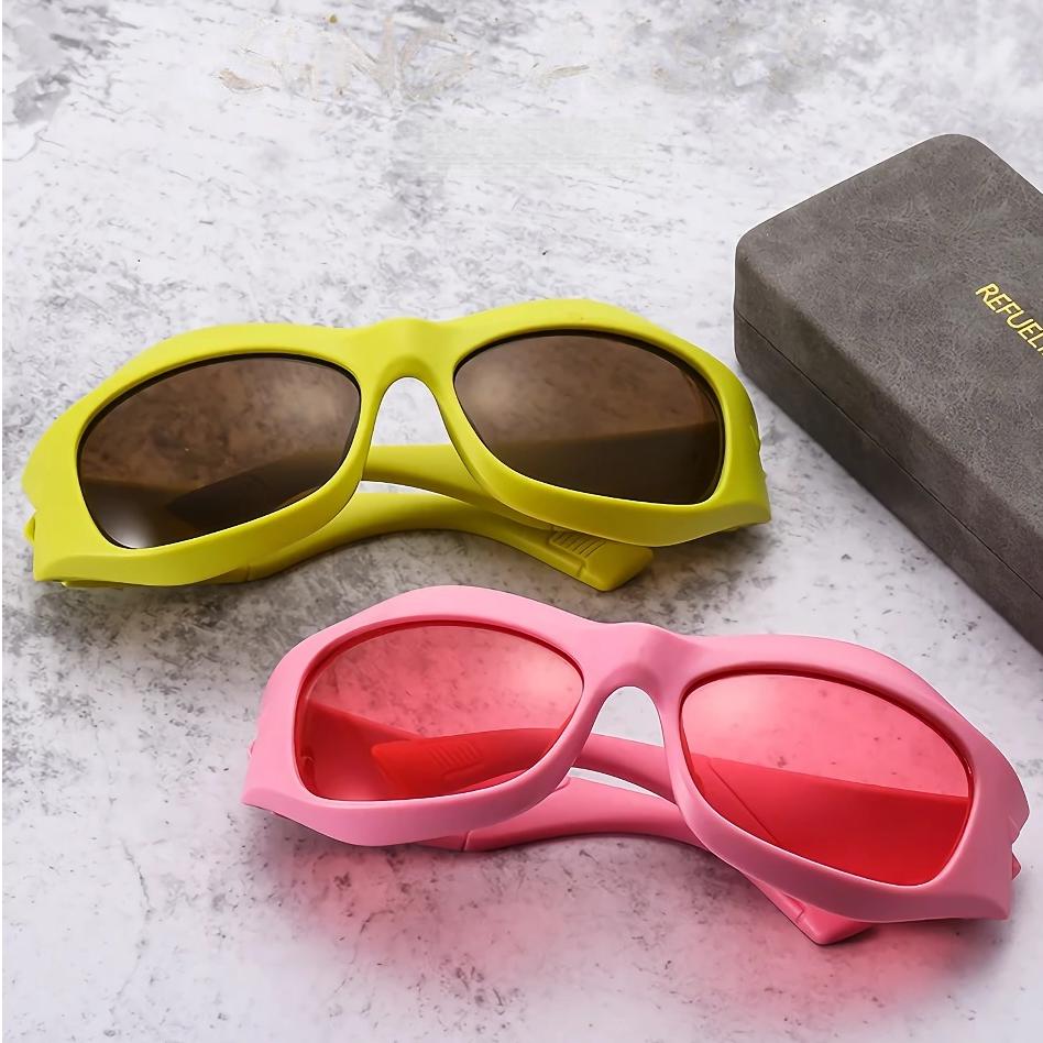 Gafas de sol punk deportivas unisex de gran tamaño con estilo