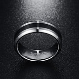 Surface Brushed Black Fashionable Men's Ring - Dazpy