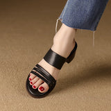 High Heel Leather Sandals