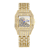 Square Full Star Leopard Diamond Women's Watch Quartz Women's Watch - Dazpy