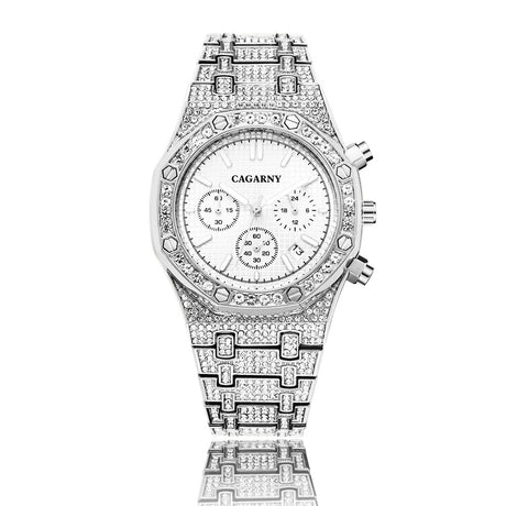 Shang Sports Business Men's Watch With Gold And Diamonds - Dazpy