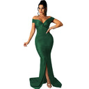 Vestido largo texturizado con cuello en V y sin mangas para mujer